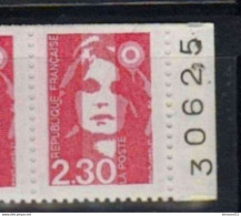 COMBI 2 VARIETES 1er Chiffre Décalé Et Plis Accordéons Sur 1ers Timbres De Bande De Carnet Neuf** TBE - Unused Stamps