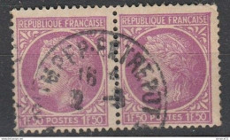 TRES RARE " FOND LIGNE " Sur Paire N°679  TBE - Usados