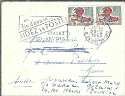 FRANCE Ca.1965: CP Ill. De Paris Pour Genève (Suisse) - Covers & Documents