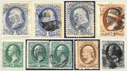 USA Stamps: 1870: Presidents (9) Used V1 - Used Stamps