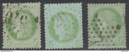 3 BELLES Variétés D'impression Du N°53 TBE - 1871-1875 Cérès