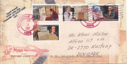 USA Cover Sent To Denmark 24-1-2007 Topic Stamps - Lettres & Documents