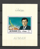 Ajman 1969 Kennedy Brothers - Edward Kennedy MS MNH - Ajman