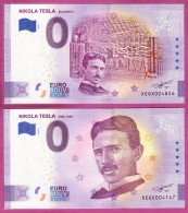 0-Euro XEGX 2020-1 + 2 Satz  NIKOLA TESLA ELECTRICITY - ANNIVERSARY - Private Proofs / Unofficial