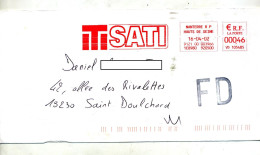 Lettre Flamme Ema  Nanterre SATI Fausse Direction  Cachet Port Saint Louis - EMA (Printer Machine)