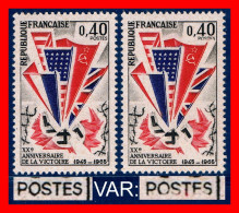 POSTFS Sur XXème Anniversaire De La Victoire  Yvert N° 1450c + 1450 - Pétouille - SCAN SCONTRACTUEL - SANSURPRISE - Neufs