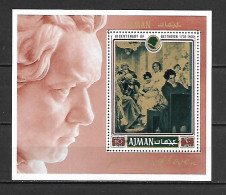 Ajman 1971 Music - Ludwig Van Beethoven MS MNH - Ajman