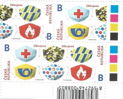 1081-2 Czech Rep. A Thank You Stamp For Firefighters And  Rescue Workers 2020 Covid-19 SARS-CoV-2 Virus Coronavirus - Krankheiten