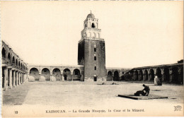 CPA AK Kairouan Grande Mosquee Cour Et Le Minaret TUNISIA (1405432) - Tunisia
