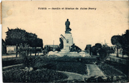 CPA AK Tunis Jardin Et Statue De Jules Ferry TUNISIA (1405374) - Tunisia