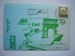 Avion / Airplane / ALITALIA / Boeing 747 / Sport E Cultura / Carte Maximum - 1946-....: Modern Tijdperk