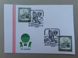 Österreich Pro Juventute - Mit Sonderstempel 2. 3. 1989 Ulrichsberg,10.Österreichische Postschimeisterschaften (Nr.1567) - Autres & Non Classés