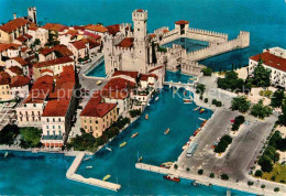 72898325 Sirmione Lago Di Garda Fliegeraufnahme Hafen Altstadt  Sirmione Lago Di - Sonstige & Ohne Zuordnung