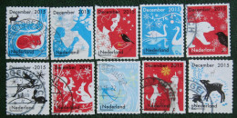Decemberzegels Weihnachten Christmas Noel NVPH 3363-3372 (Mi 3424-3433) 2015 Gestempeld / USED NEDERLAND / NIEDERLANDE - Used Stamps