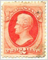 Usa 1870 2 Cents Orange Stamp Used V1 - Oblitérés