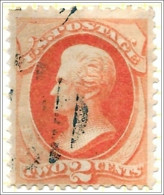 Usa 1870 2 Cents Orange Stamp Used V1 - Usati