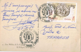 55074. Postal TARRASA (Barcelona) 1980. Vista Pulpito San Millan De La Gogolla De LOGROÑO - Lettres & Documents