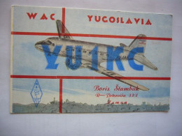 Avion / Airplane / JAT / Douglas DC-3 / Carte QSL / Airline Issue - 1946-....: Era Moderna