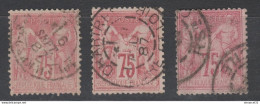 JAMAIS PROPOSE TBE/LUXE Les 3 NUANCES DALLAY Du  N°81 Cote 500 € - 1876-1898 Sage (Type II)