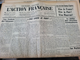 ACTION FRANCAISE 36/MAURRAS DAUDET /GUERRE ESPAGNE ALCAZAR/PELLISSON UNIS FRONT/PRISE MADRID - Altri & Non Classificati