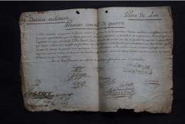 An 7 Certificat Du 26 1/2 Brigade Capitaine BEAURAIN Place De LION Autographes Général De La Révolution Lot 2 - Historical Documents