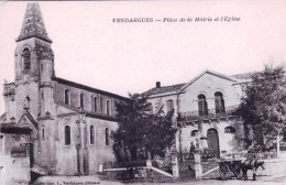 34 - Herault - VENDARGUES - Place De La Mairie Et L église - Autres & Non Classés