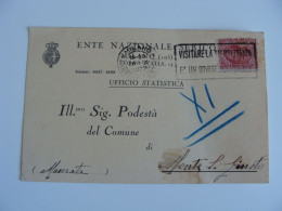 1927   ENTE NAZIONALE SERICO  MILANO  A MONTE S. GIUSTO  CAMPAGNA BACOLOGICA  VIAGGIATA FORMATO PICCOLO - Cultures
