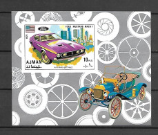 Ajman 1971 Sports Cars I IMPERFORATE MS MNH - Cars