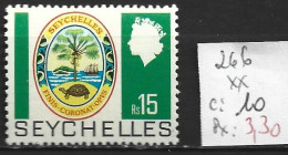 SEYCHELLES 266 ** Côte 10 € - Seychelles (...-1976)