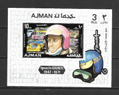 Ajman 1971 Race Car Drivers - Ignazio Giunti IMPERFORATE MS MNH - Ajman