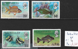 SEYCHELLES 307 à 310 ** Côte 4 € - Seychelles (...-1976)