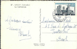 FRANCE Ca.1961: CP Ill. De Lisieux (Calvados) Pour Pontarlier (Doubs) - Covers & Documents