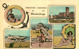 72897803 Blankenberge Dampfer Seebruecke Strand Hotels  - Blankenberge