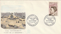 ///   FRANCE ///    PREMIER JOUR ---  FDC  --- Place De La Concorde - 1960-1969