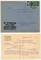 Germany 1935 Cover & Letter; Hameln - R. Limburg, Felle Und Häute To Schiplage; 6pf. Hindenburg, Pair - Brieven En Documenten