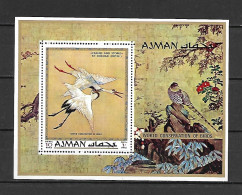 Ajman 1971 Art - Paintings - Exotic Birds MS MNH - Adschman