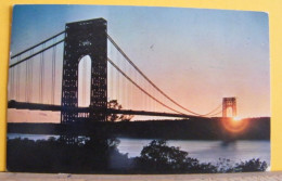 (NEW2) NEW YORK - THE GEORGE WASHINGONT BRIDGE - VIAGGIATA 1959 - Puentes Y Túneles