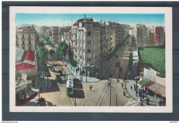 TUNIS / Brunaud N° 12.012 /Passage (place A. France, Ave. De Paris & Ave. Roustan  CPA Couleurs Glacée NEUVE / TTBE/RARE - Tunisia