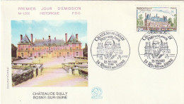 ///   FRANCE ///    PREMIER JOUR ---  FDC  ---  Château De Sully - 1980-1989