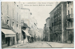 CPA Ecrite En 1912 * ANNONAY Rue Boissy D'Anglas * Edition Des Galeries Modernes à Annonay - Annonay