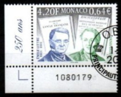 MONACO   -   2001 .  Y&T N° 2308 Oblitéré . Littré Et Diderot - Used Stamps