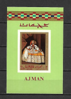 Ajman 1968 Art - Paintings - Velazquez IMPERFORATE MS #1 MNH - Ajman