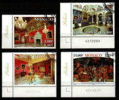 MONACO   -   2001 .  Y&T N° 2310 à 2313 Oblitérés   Série Complète.  Palais - Used Stamps