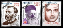 MONACO   -   2001 .  Y&T N° 2314 à 2316 Oblitérés   Série Complète.  Prix Nobel. - Used Stamps