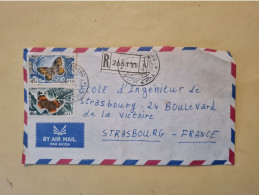 Lettre RECOMMANDE LIBAN 1966 PAPILLONS - Líbano