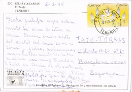 55077. Postal CANDELARIA (Tenerife) Canarias 1995. Vista Del TEIDE. ATM Figuras - Cartas & Documentos