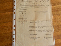 FRAMERIES: LETTRE DE 1949 DE LA SA JOHN COCKERILL  POUR MADAME VEUVE PAULET PIERRE JOSEPH R.DE LA LIBERTE 26 FRAMERIES - Non Classés