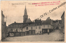 CPA - 78 - Chevreuse - Place Des Halles - Animée - Quincaillerie - - Tailleur - épicerie Thomas - Chocolat Debauve & G.. - Chevreuse