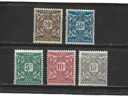 GUINEE   1914  Taxe   Y.T. N° 16  à  26  Incomplet  NEUF** - Unused Stamps