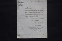 1814 Brevet Décoration Du LYS Pour Le Comte De Doisnel Lieutenant Au 1er Régiment Des Gardes D'honneur - Documents Historiques